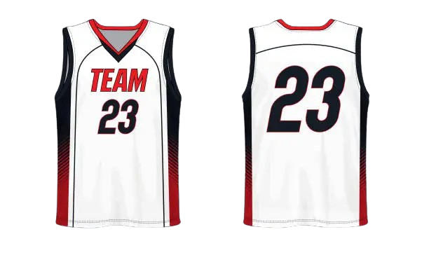 Custom basketball jerseys tailored for teams and players.