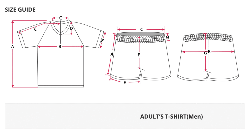 Garment Measurement Points Diagram